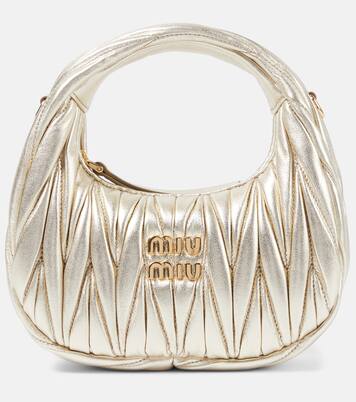 Wander Mini matelassé leather shoulder bag | Miu Miu