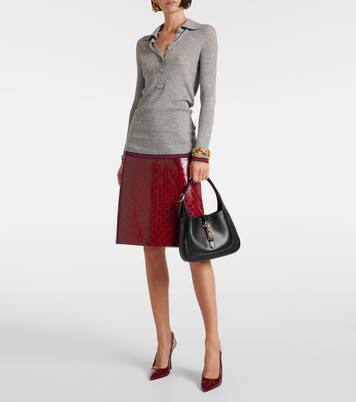 Schultertasche Gucci Jackie Small aus Leder in Schwarz - Gucci  