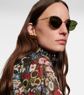 X Oliver Peoples Cat-Eye-Sonnenbrille 1998C in Grün - Khaite  