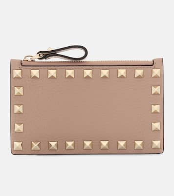 valentino garavani rockstud leather card holder