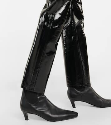 Hose 90s Pinch Waist mit Leder in Schwarz - Agolde | Mytheresa