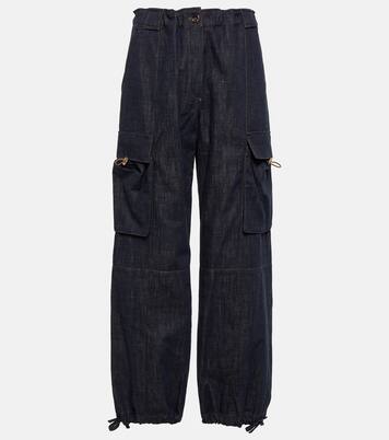 Jean Cargo Femme Brunello Cucinelli Taille 4 - Denim Brillant Italien