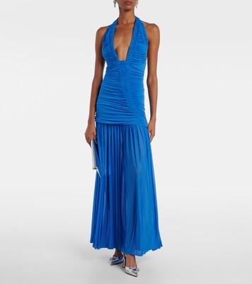 Begum mirrored leather slingback pumps in silver - Amina Muaddi Mytheresa