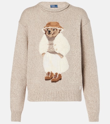 Polo bear knit sweater hotsell