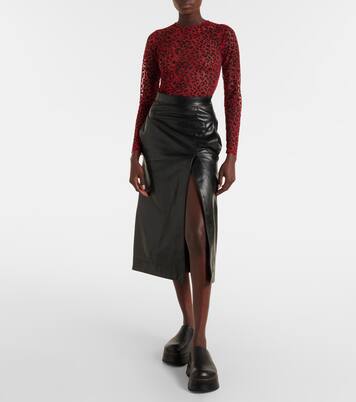 Bedrucktes Top aus Mesh in Schwarz - Alexander Mc Queen | Mytheresa
