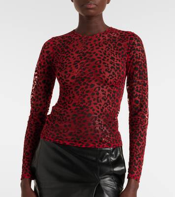 Bedrucktes Top aus Mesh in Schwarz - Alexander Mc Queen | Mytheresa 