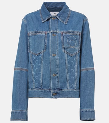 Jeansjacke Moon Laser in Blau - Marine Serre | Mytheresa