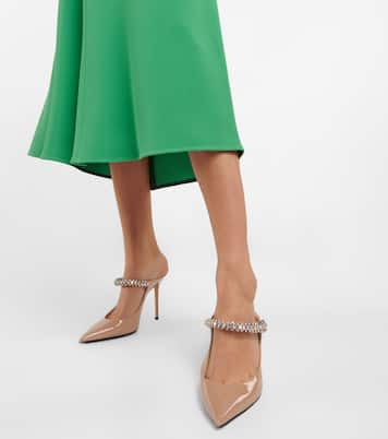 Verzierte Mules Bing 100 aus Lackleder in Pink - Jimmy Choo 