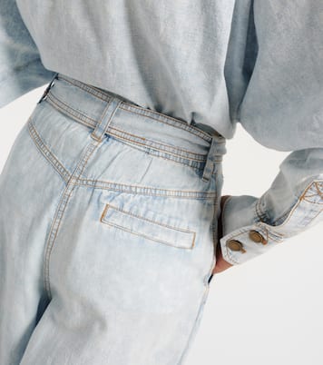 High-rise wide-leg jeans in blue - Zimmermann | Mytheresa 