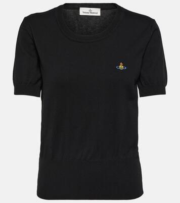 Pullover Orb aus Baumwolle und Kaschmir in Schwarz - Vivienne 