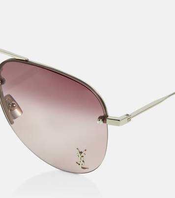 Aviator-Sonnenbrille Classic 11 M in Silber - Saint Laurent  
