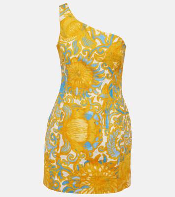 Minikleid Bold Shoulder aus Baumwolle in Orange - La Double J 