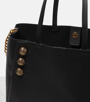 Verzierte Tote aus Leder in Schwarz - Balmain | Mytheresa 