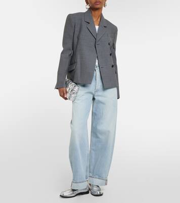 Loafers Perry aus Metallic-Leder in Silber - Tory Burch | Mytheresa 