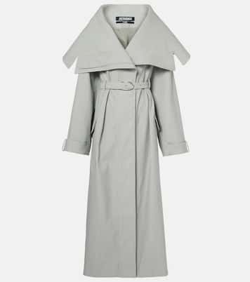Le Trench Caruso oversized trench coat in grey Jacquemus Mytheresa