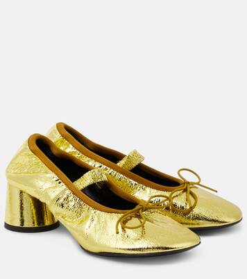 Mary-Jane-Pumps Glove aus Metallic-Leder in Gold - Proenza 
