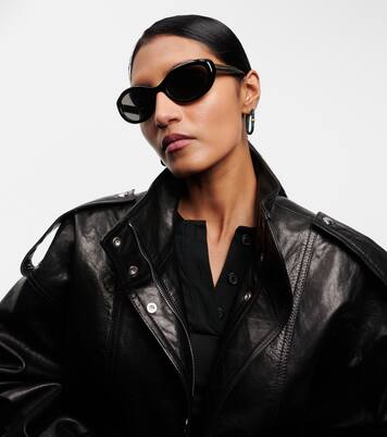 X Oliver Peoples Ovale Sonnenbrille 1969C in Schwarz - Khaite 