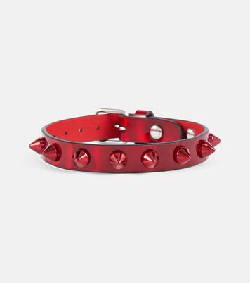 Verziertes Armband Loubilink aus Lackleder in Rot - Christian 
