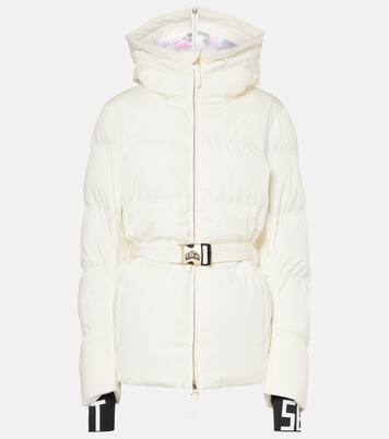 Chamonix belted ski jacket in white Jet Set Mytheresa