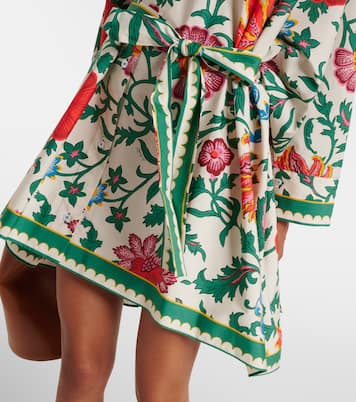Bedrucktes Minikleid Foulard aus Baumwolle in Multicolor - La 