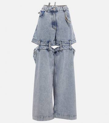 Low-Rise Wide-Leg Jeans in Blau - The Attico | Mytheresa