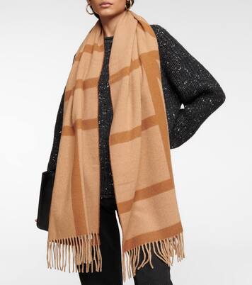 Schal Monogram aus Schurwolle in Nude - Toteme | Mytheresa