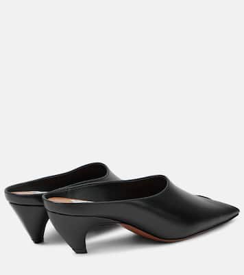 Alaia Confetti Leather Mules Black Sheepskin Cowhide 293166