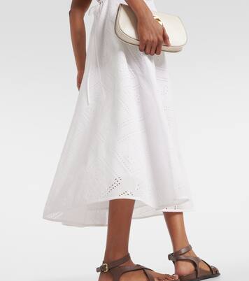 Townes Embroidered Midi Dress in Butter