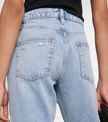 Mid-Rise Straight Jeans Le Slouch in Blau - Frame | Mytheresa