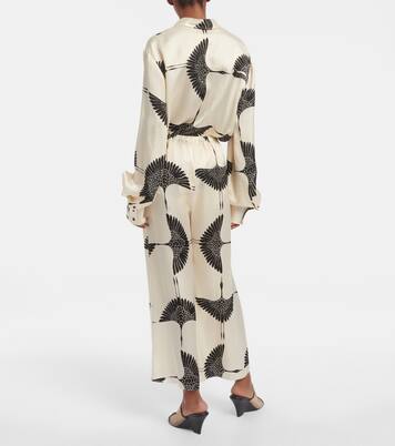 Weite Hose Mindy aus Twill in Weiß - Khaite | Mytheresa 