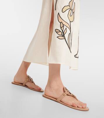 Sandalen Miller aus Leder in Braun - Tory Burch | Mytheresa 