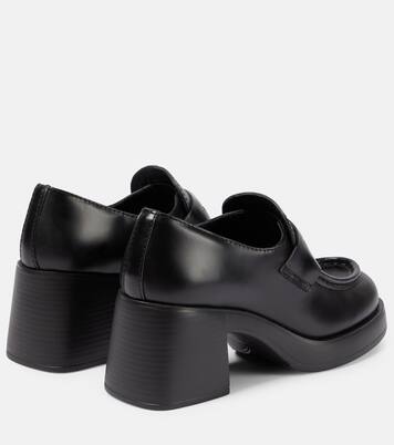 Plateau-Loafers aus Leder in Schwarz - Miu Miu | Mytheresa