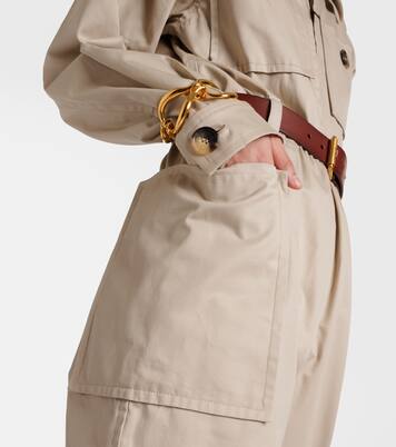 Jumpsuit aus Baumwoll-Twill in Beige - Saint Laurent | Mytheresa