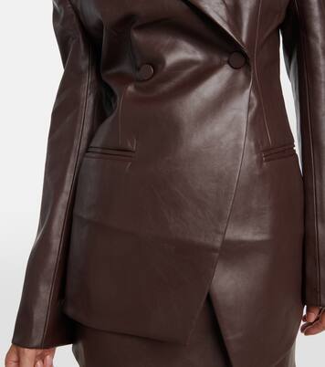 Blazer Mille aus Lederimitat in Braun - Aya Muse | Mytheresa 