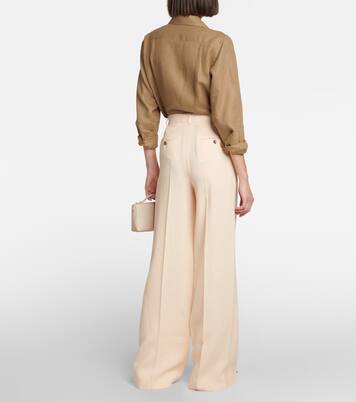 Nyack wide-leg linen and wool pants | Loro Piana