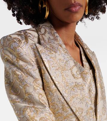 Single-breasted brocade blazer in gold - Stella Mc Cartney | Mytheresa