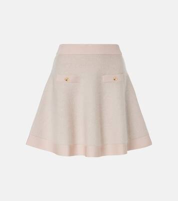 Wool-blend miniskirt in beige - Nina Ricci | Mytheresa 