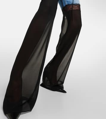 Mid-Rise Wide-Leg Jeans mit Spitze in Multicolor - Nensi Dojaka 