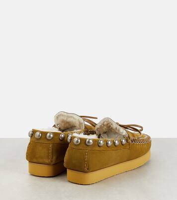 Mokassins Forley aus Veloursleder in Beige - Isabel Marant | Mytheresa