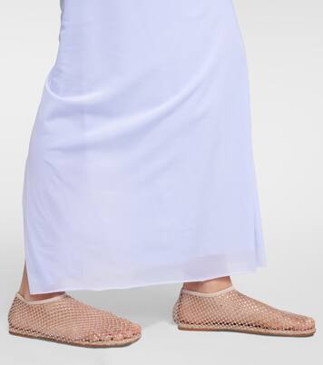 Slip-Ons Minette mit Kristallen in Pink - Christopher Esber 