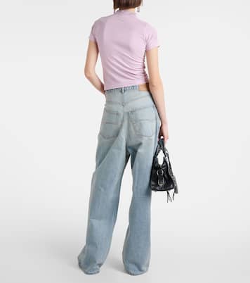 Cropped-Top aus Baumwoll-Jersey in Multicolor - Balenciaga | Mytheresa