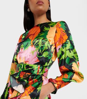 Lucy | Floral Satin Maxi Dress