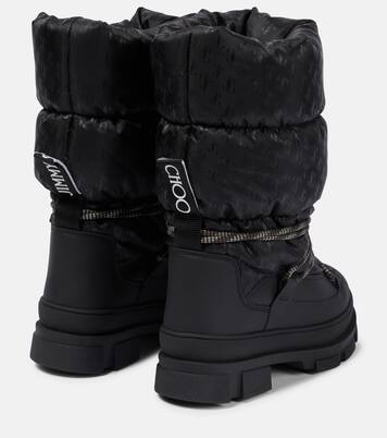 Wattierte Schneestiefel Yeda Monogram in Schwarz - Jimmy Choo 