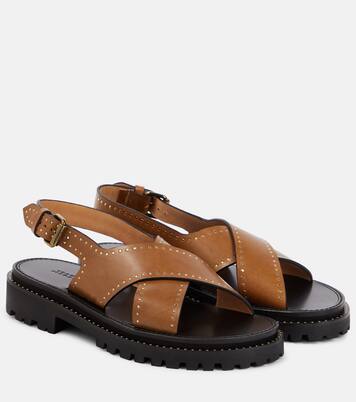 Leather sandals in brown - Isabel Marant | Mytheresa