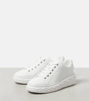 Sneakers Diamond Light Maxi/F aus Leder in Weiß - Jimmy Choo 