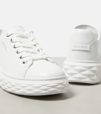 Sneakers Diamond Light Maxi/F aus Leder in Weiß - Jimmy Choo 