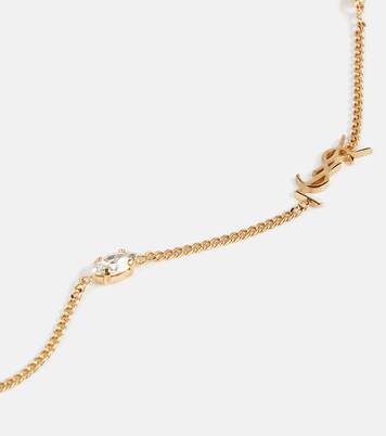 Armband Opyum Heart mit Kristall in Gold - Saint Laurent | Mytheresa
