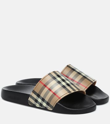 Pantoletten Vintage Check in Beige - Burberry | Mytheresa