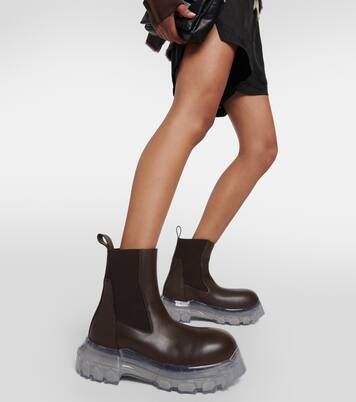 Ankle Boots aus Leder in Braun - Rick Owens | Mytheresa 