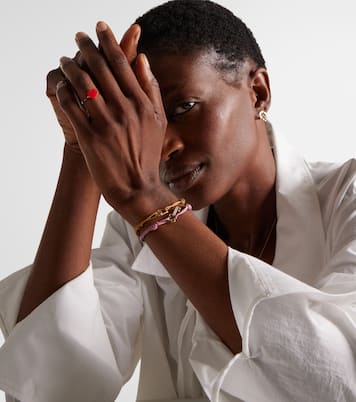 Ring Corazón Mini aus 9kt Gelbgold mit Koralle in Gold - Aliita  